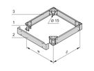 SCHROFF Sockel geschlossen - SOCKEL STAT.600B600T RAL7021