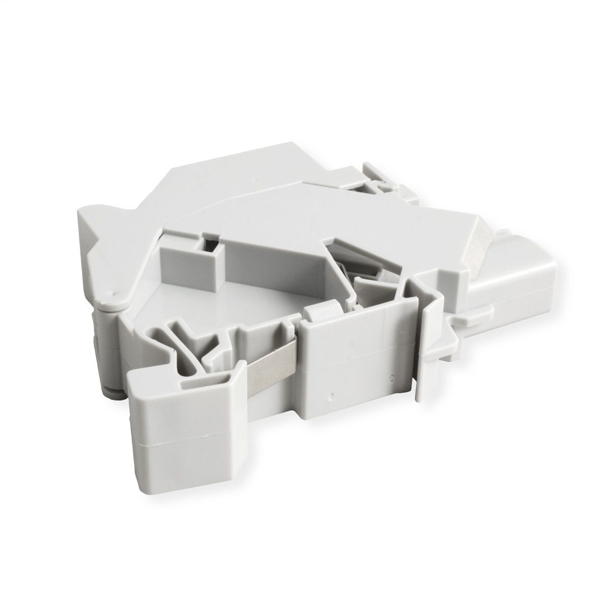 ROLINE Tragschienenadapter für Keystone Module, inkl. Cat.6A Keystone, geschirmt, 45°