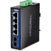 TRENDnet TI-G51SC 5-Port Gigabit Switch Industrial DIN-Rail mit MM SC-Port