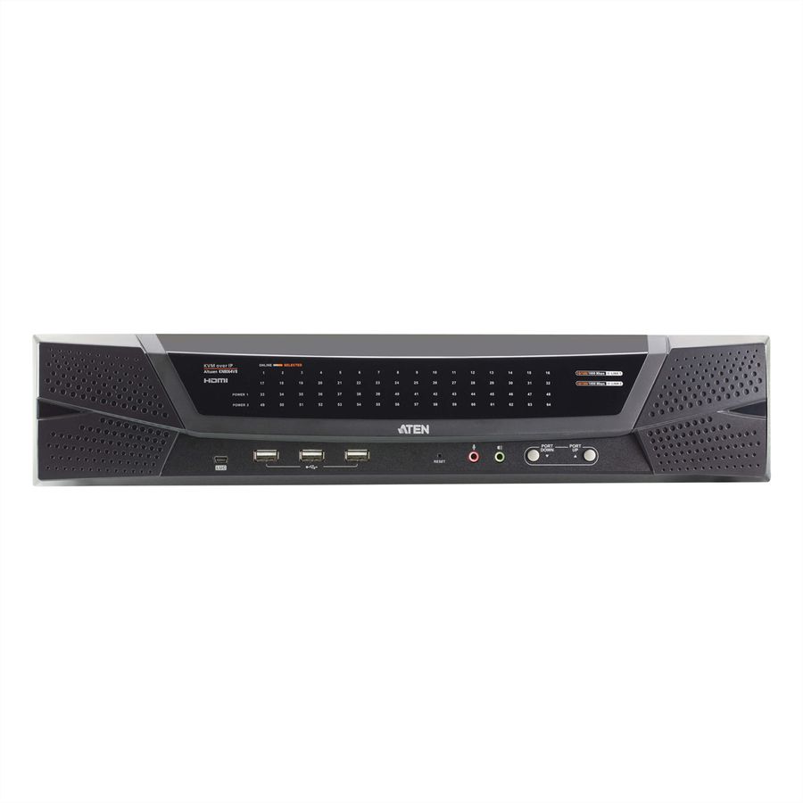 ATEN KN8064VB 64-Port Multi Interface Cat 5 KVM over IP Switch, 1 Local 8 Remote Access