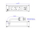 BACHMANN POWER FRAME 2xCEE7/3 1xUSB A/C 22W 0,2m GST18