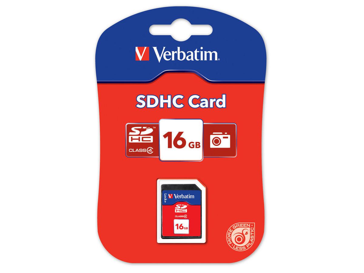 Verbatim 16GB SDHC Speicherkarte Klasse 4