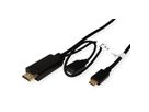 ROLINE USB Typ C - HDMI + USB C (PD) Adapterkabel, ST/ST+BU, 2 m