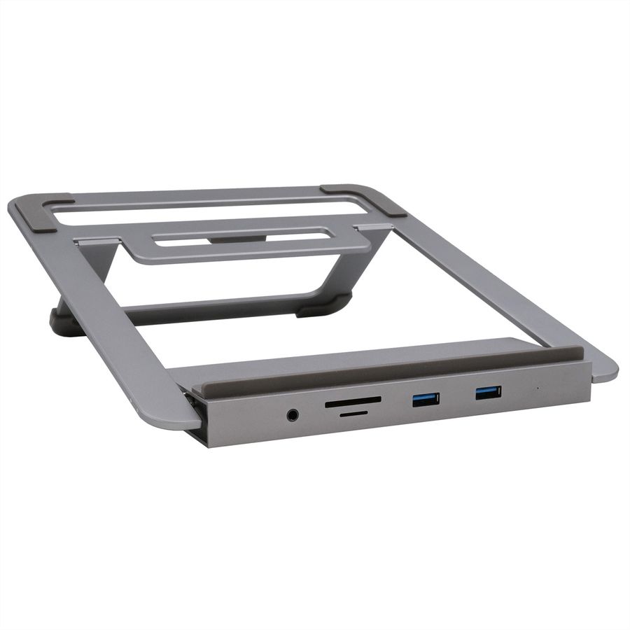 EXSYS EX-1223HM 12 in 1 USB-C Dockingstation, mit Notebook Stand für Notebook, Matebook und MacBook