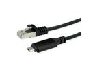 ROLINE USB 3.2 Gen 2 Typ C zu Gigabit Ethernet Konverterkabel, schwarz, 2 m