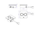 BACHMANN TWIST 2 1xCEE7/3 1xUSB A/C 22W 2,0m AEH RAL9010 30GE eckig