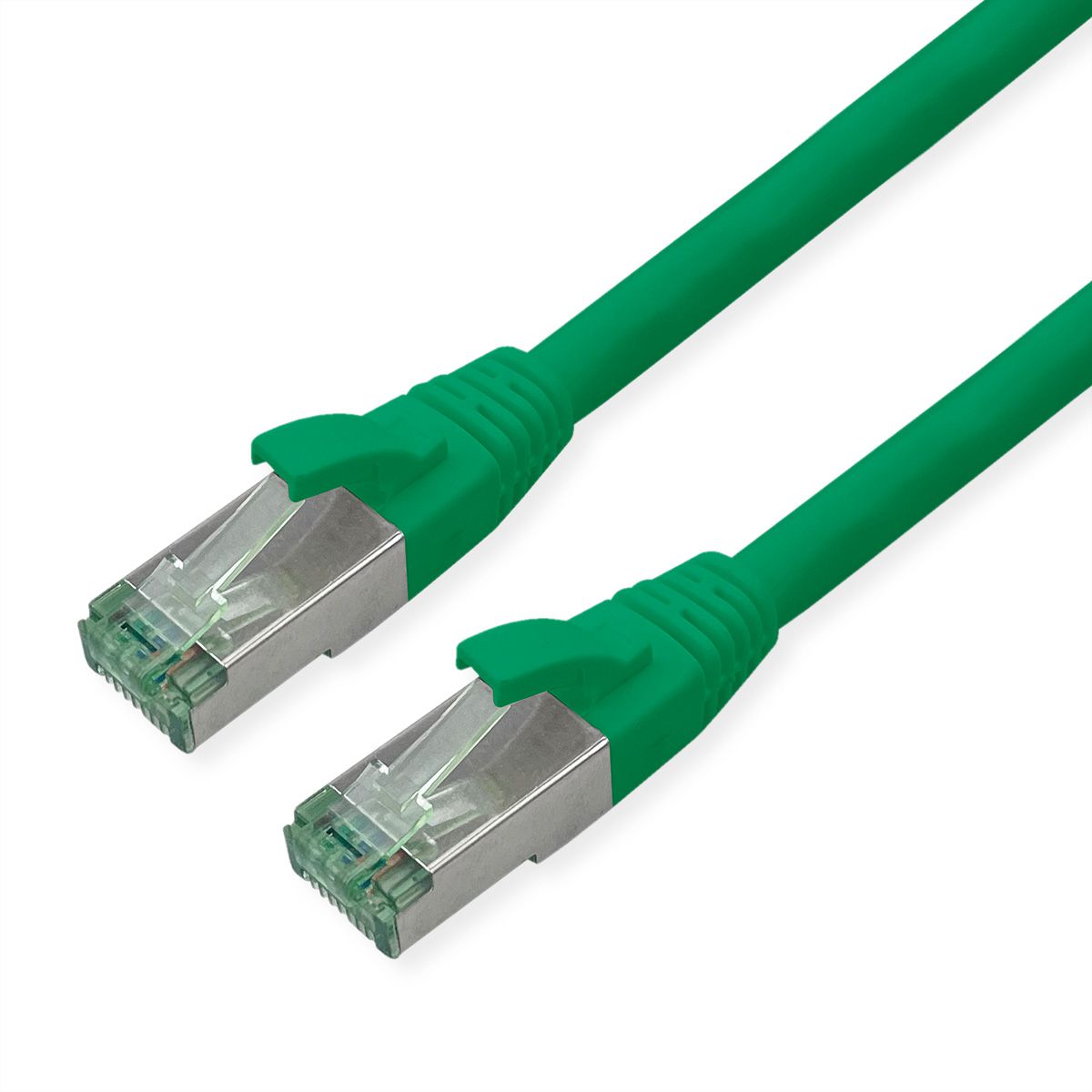 ROLINE RM Patchkabel Cat.6A S/FTP (PiMF), grün, 0,5 m