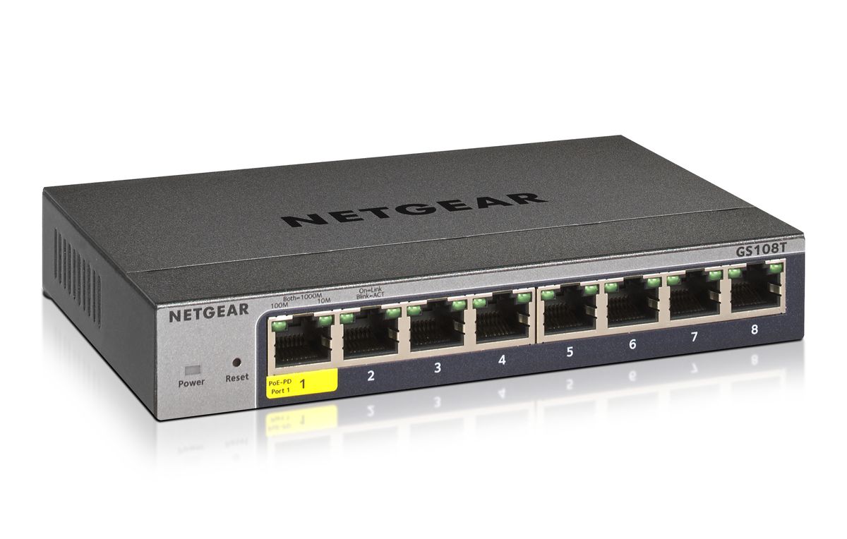 NETGEAR GS108Tv3 Managed L2 Gigabit Ethernet (10/100/1000) Grau
