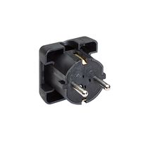 BACHMANN Schutzkontaktstecker, schwarz flach
