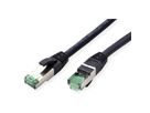 ROLINE RM Patchkabel Kat.6A S/FTP (PiMF), schwarz, 10 m