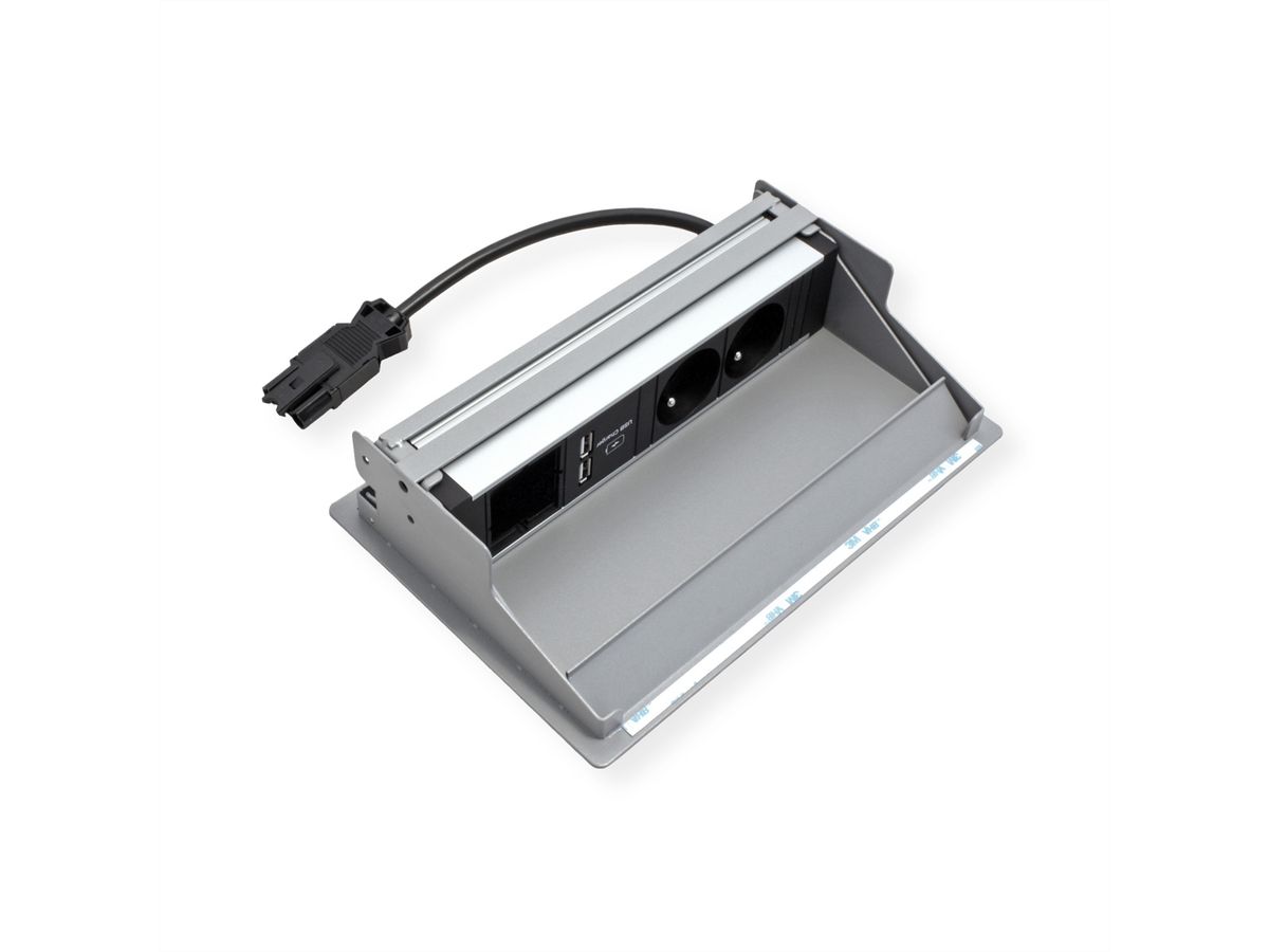 BACHMANN CONEO SET 2xUTE 1xUSB Charger 1xCM 0,2m GST18 weissaluminium