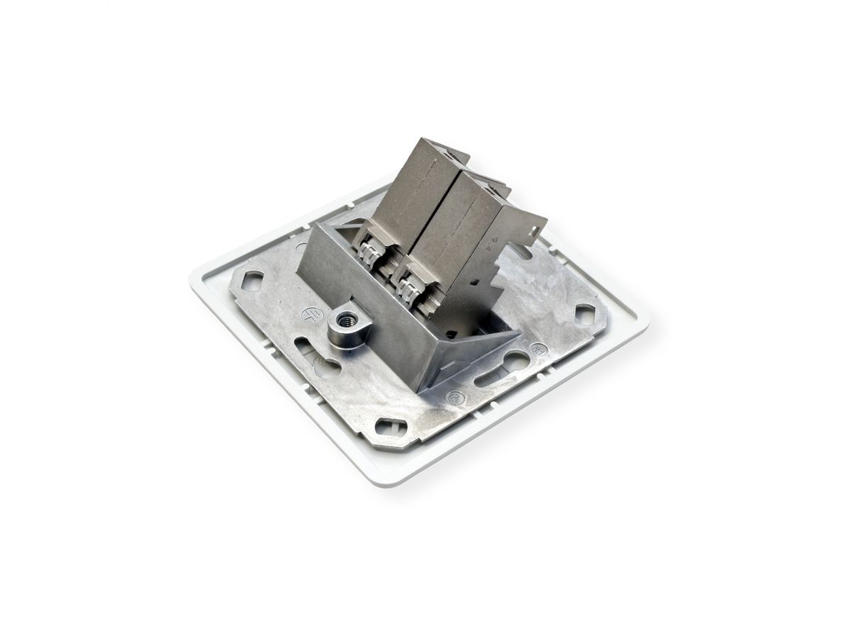 METZ CONNECT Dose UP/2 reinweiss E-DAT Modul 2 Ports, Kat.6 (Class E)