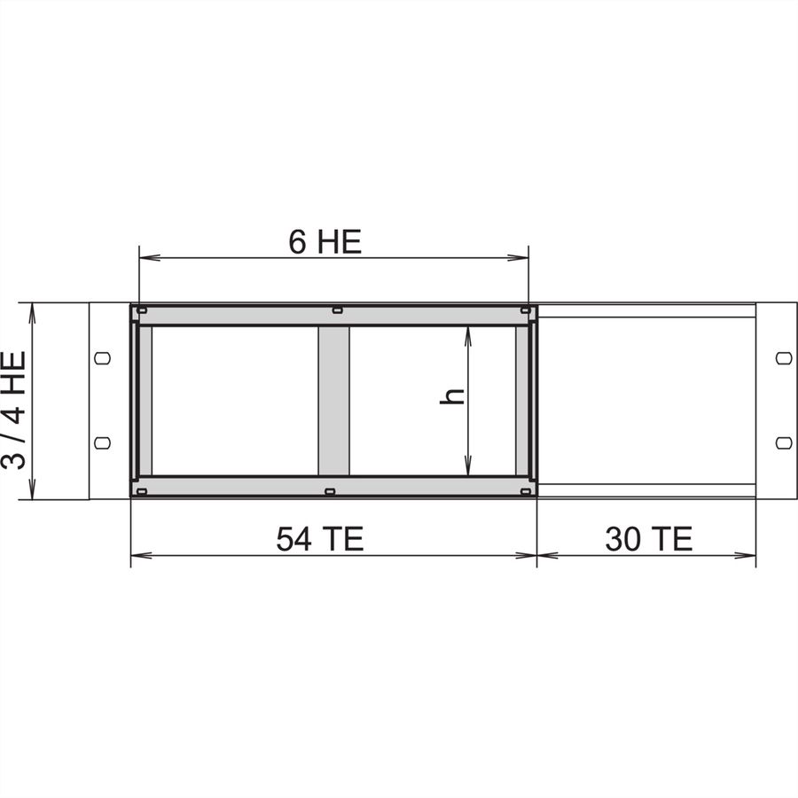 SCHROFF Horizontaler Kartenausbau - HORIZ.AB. 4HE VO KD HI VT