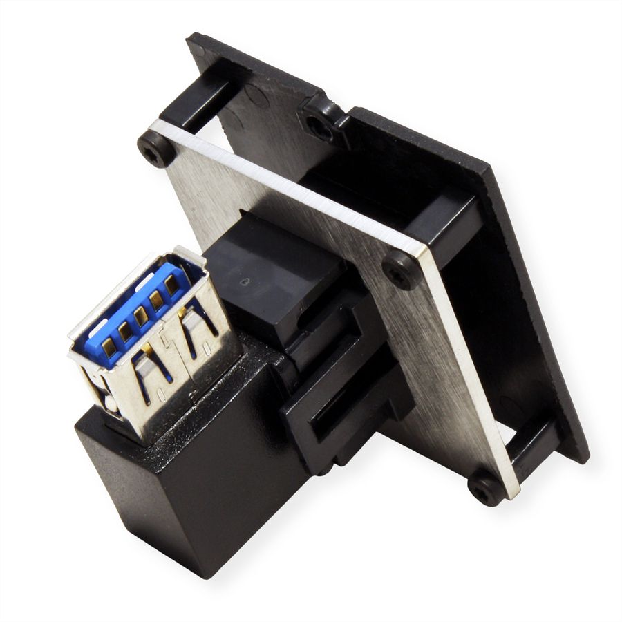 BACHMANN Rahmen 1xUSB 3.0, 90° Abgang seitlich