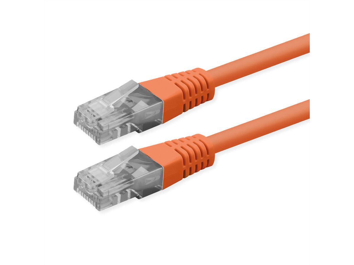 ROLINE Patchkabel Cat.6 (Class E), UTP, PoE, orange, 1 m
