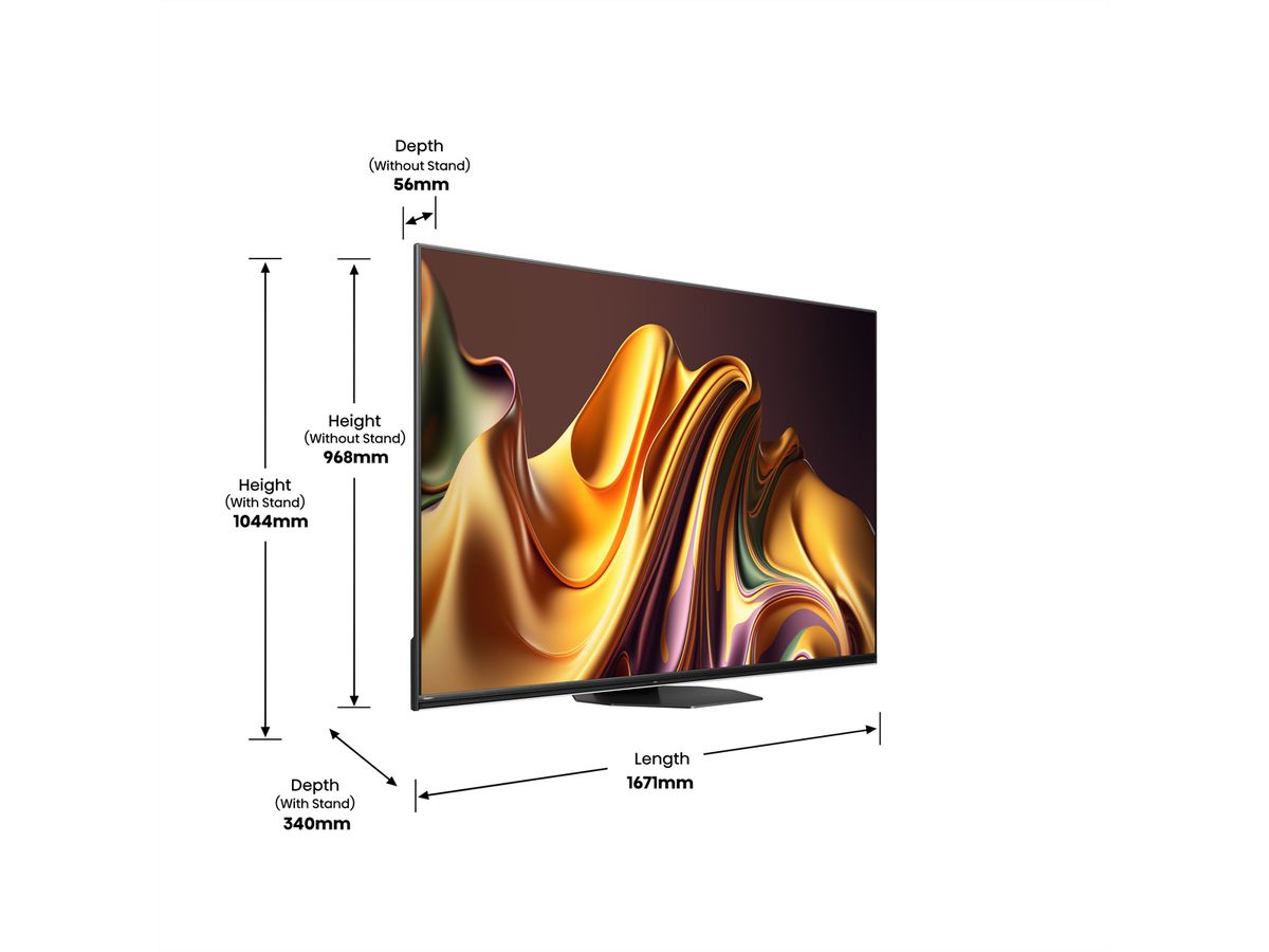 Hisense TV 75U8NQ 75", ULED 4K, Mini LED, 144Hz