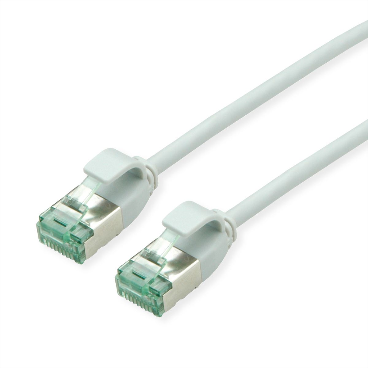 ROLINE RM U/FTP DataCenter Patchkabel Cat.6A (Class EA), slim, grau, 0,15 m
