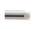 ROLINE Kat.6 (Class E) 19"-Patchpanel, 24P, ungeschirmt, grau