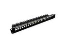 ROLINE 19"-Keystone-Modulträger, leer, 24P. geschirmt, Clip-Befestigung, schwarz