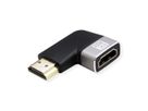ROLINE 8K HDMI Adapter, HDMI ST/BU, 90° gewinkelt