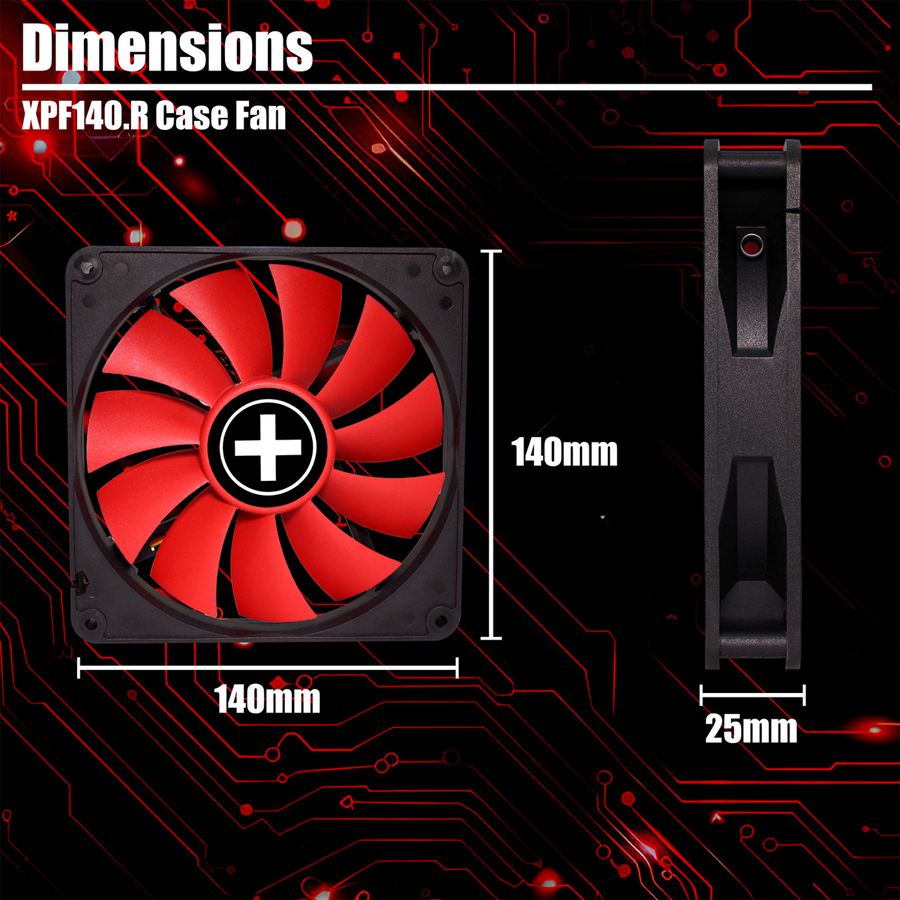 Xilence XPF140.R 140mm Performance Gehäuselüfter, 3PIN
