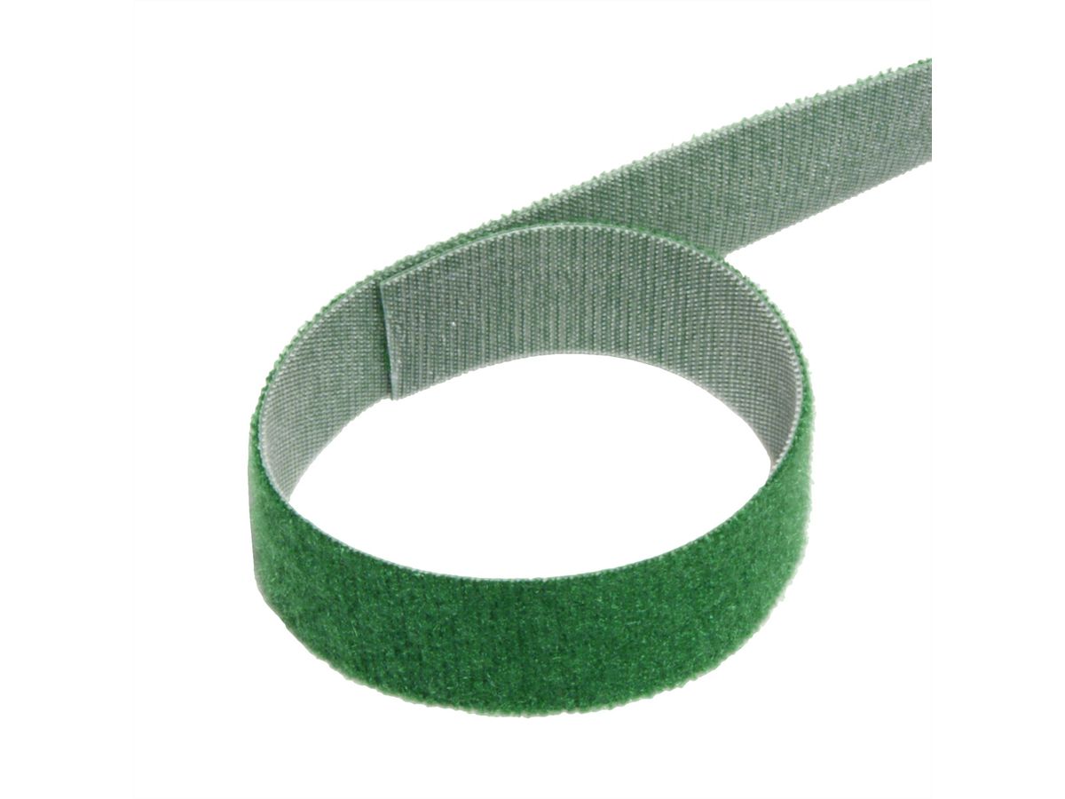 VELCRO® ONE-WRAP® Klettbandstreifen 20mm, unperforiert auf Rolle, grün, 25 m