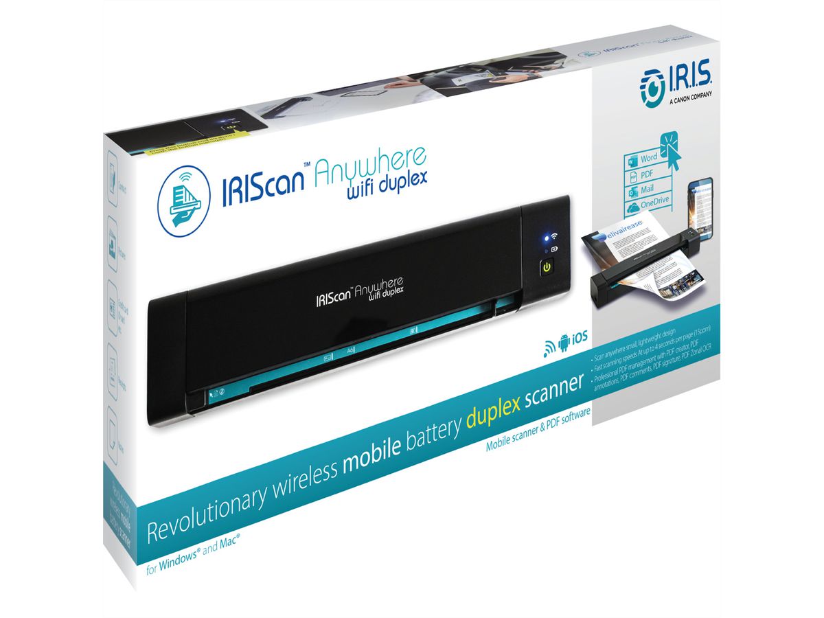 IRIScan Anywhere 6 WIFI Duplex 15PPM, Mobiler Batteriescanner