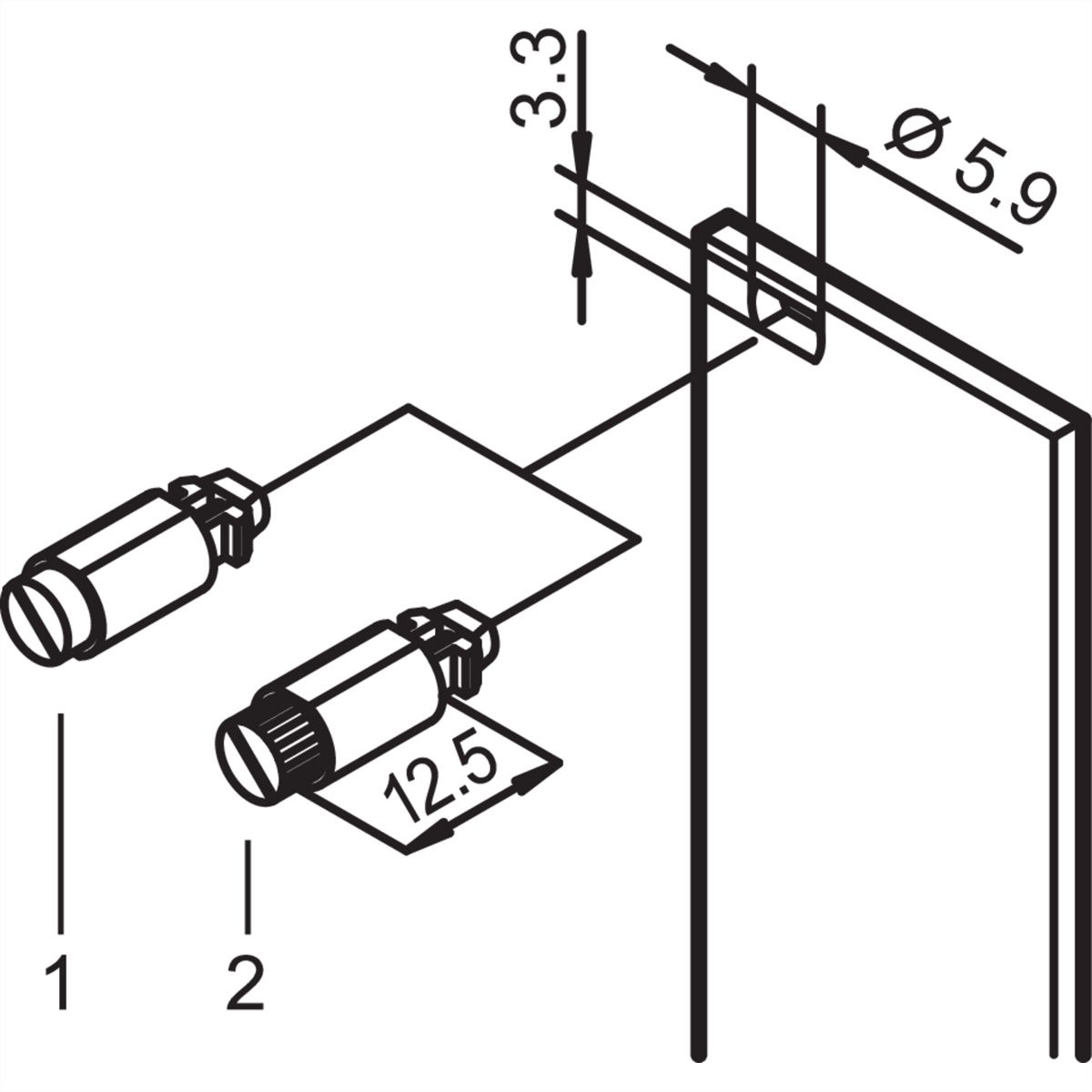 SCHROFF Schnellverschluss mit Rändel - SCHN.VERSCHL M.RAEN.SW 100ST