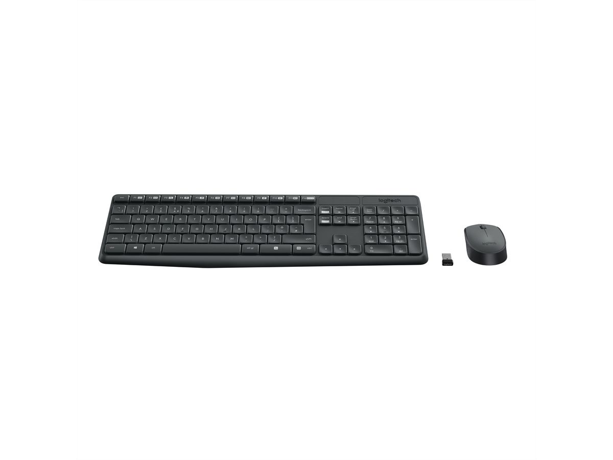 Logitech MK235 Wireless Combo Tastatur, Maus, schwarz
