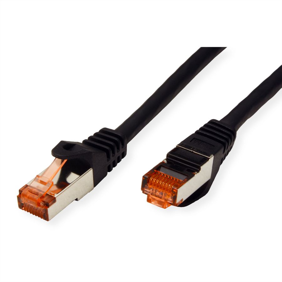 ROLINE Patchkabel Cat.6 S/FTP (PiMF), Component Level, LSOH, schwarz, 2 m
