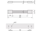 SCHROFF Bandgriff, Breite 25 mm - BANDGRIFF M. ADAPTER RAL7016