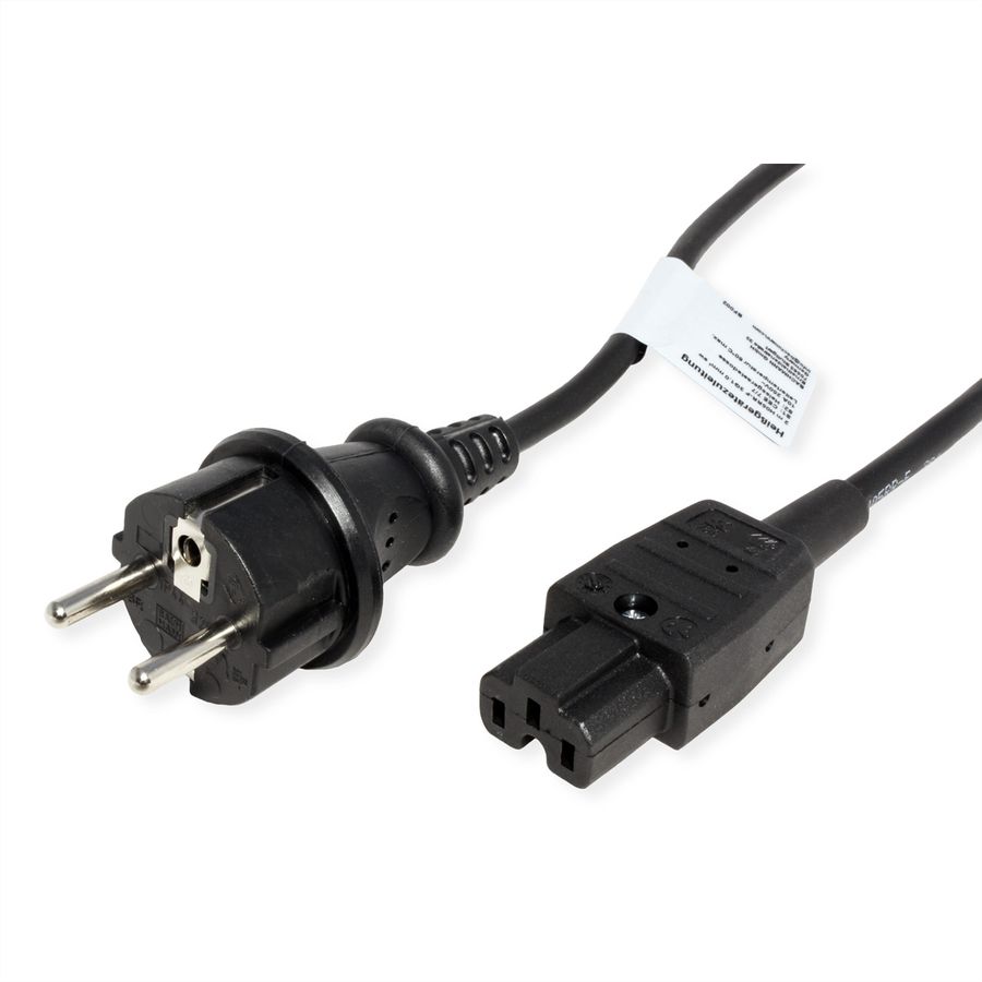 BACHMANN Zuleitung H05RR-F 3G1,0mm² 2m, Stecker CEE7/7 C15a