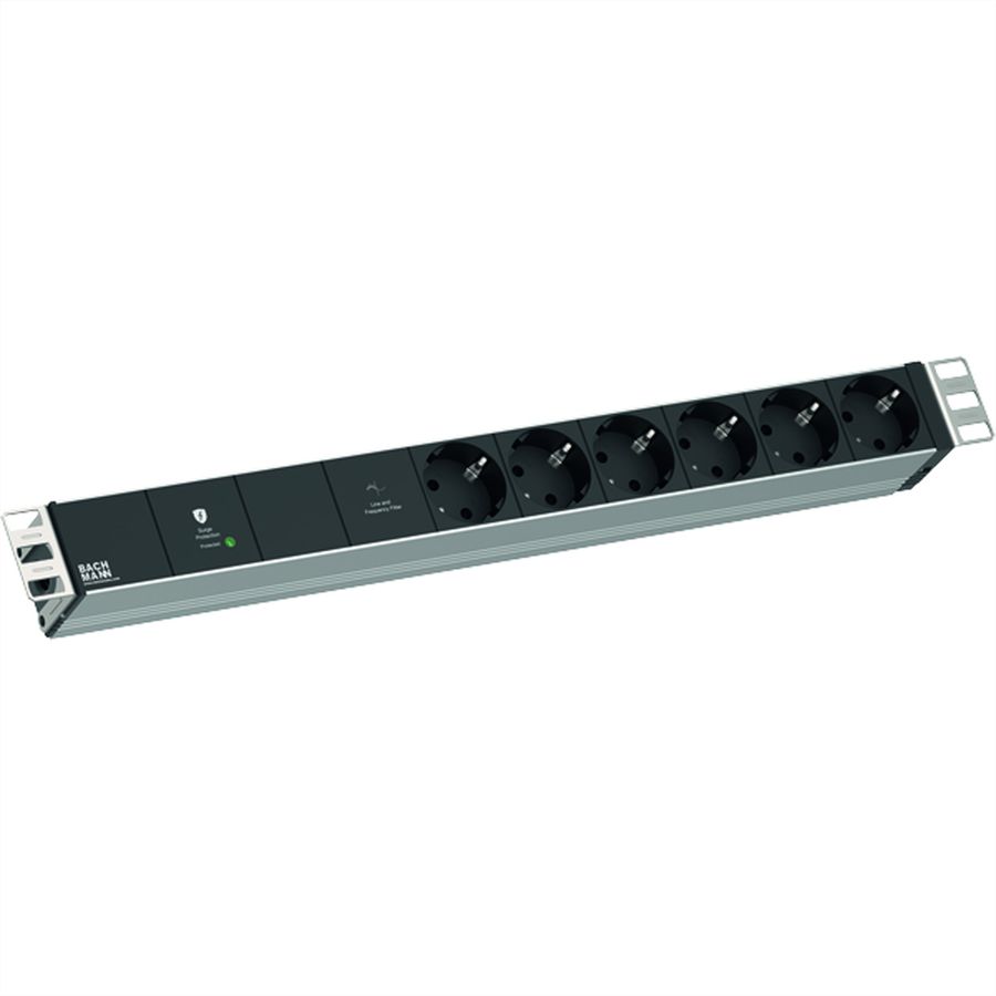 BACHMANN 19" 1HE VM 6xCEE7/3 1xGVS-Plus 2,0m CEE7/7
