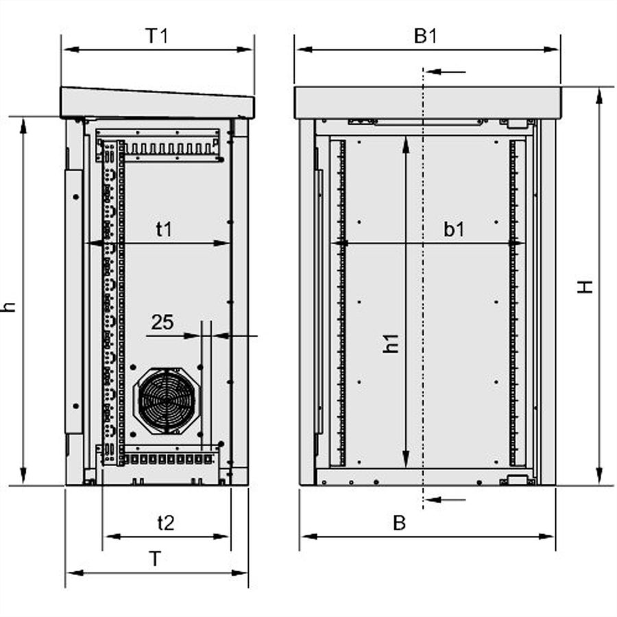SCHROFF Unibody VENT - OD UNIBODY 20HE700B500T BEL.