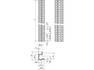 SCHROFF 19"-Winkelprofile mit Universal-Lochung (EIA) - WINKELPROFILE SATZ 43HE 7021