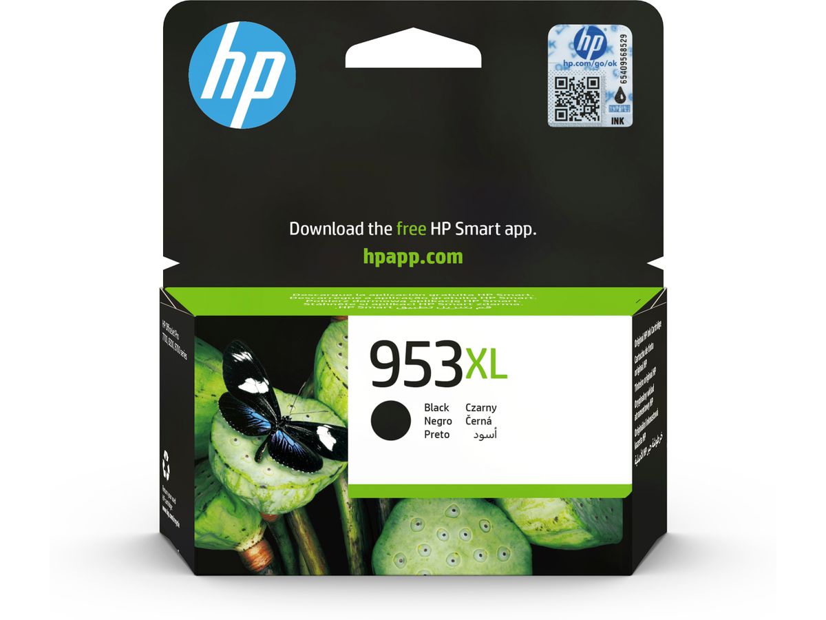 HP 953XL Schwarz Original Tintenpatrone mit hoher Reichweite
