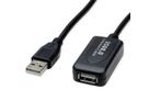 STANDARD USB 2.0 Verlängerung, aktiv, mit Repeater, schwarz, 15 m