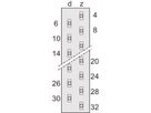 SCHROFF Messerleiste - MH24+7 STIFT 90° LOET HART