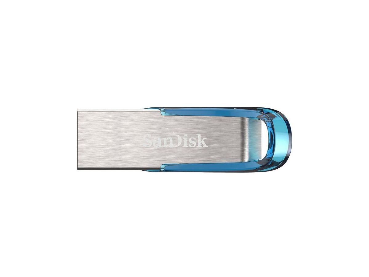 SanDisk Ultra Flair USB-Stick 64 GB USB Typ-A 3.2 Gen 1 (3.1 Gen 1) Blau, Silber