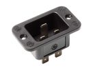 BACHMANN Kaltgeräteeinbaustecker IEC320 C20, schwarz, Thermoplast,Schraubanschluss