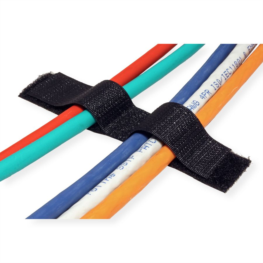 VELCRO® ONE-WRAP® Kabelflachverleger schwarz, doppelt, 20 x 100 mm