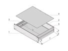 SCHROFF 19"-Kompletteinschub aus Aluminium, Deck- und Bodenblech geschlossen - MULTIPAC PRO 4HE 460T DBLGES