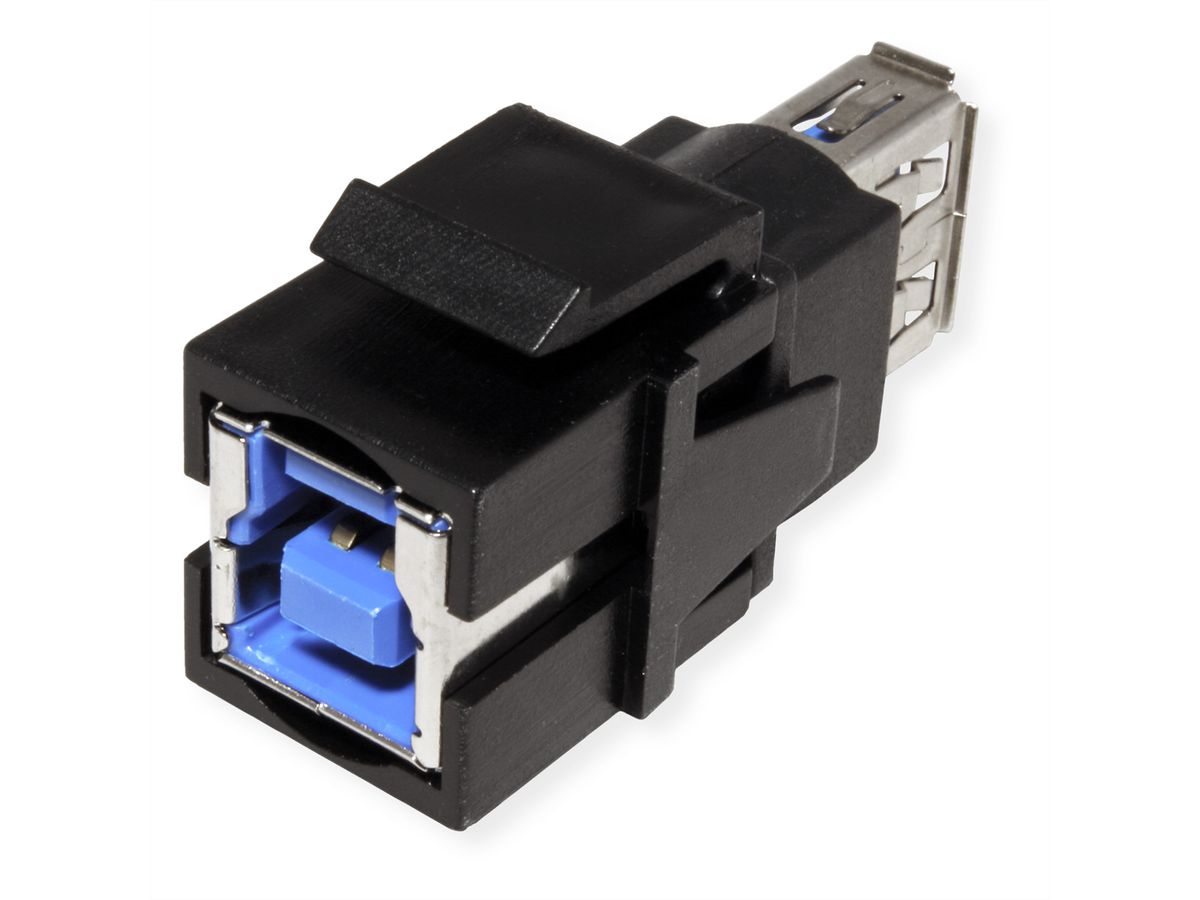 BACHMANN Keystone USB 3.0 Kupplung B/A Buchse-Buchse schwarz