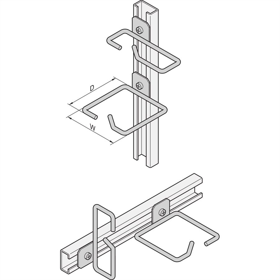 SCHROFF Kabelöse für C-Profil - KABELOESE F. C-PROFIL 75X40