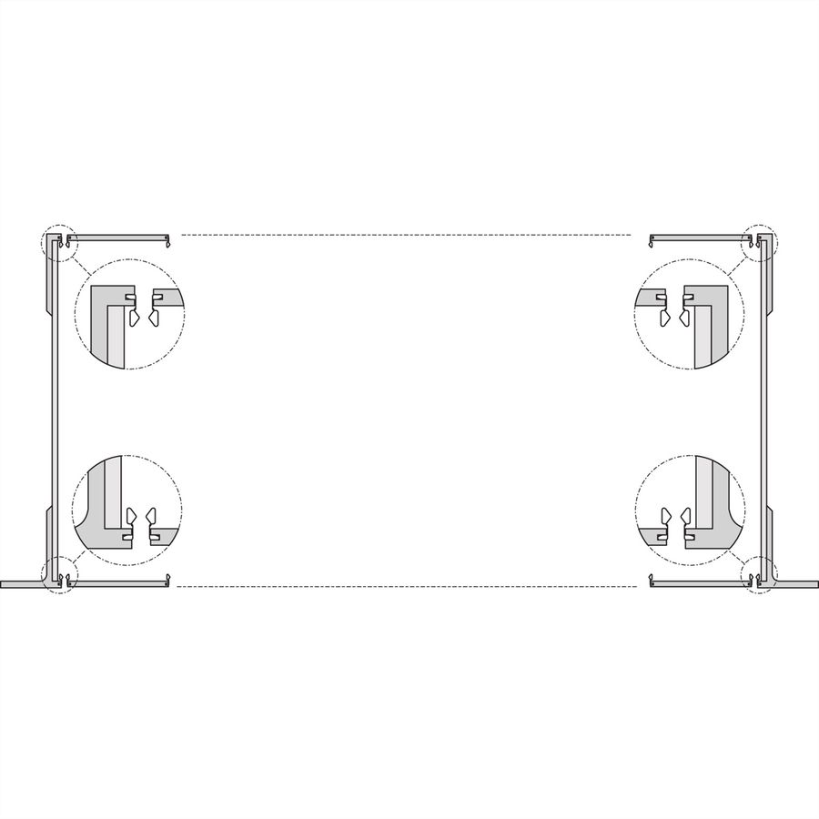 SCHROFF 19''-Winkel Typ F ohne Grifflöcher für Edelstahldichtung - 19"WINKEL 3HE O.GR. 2STK