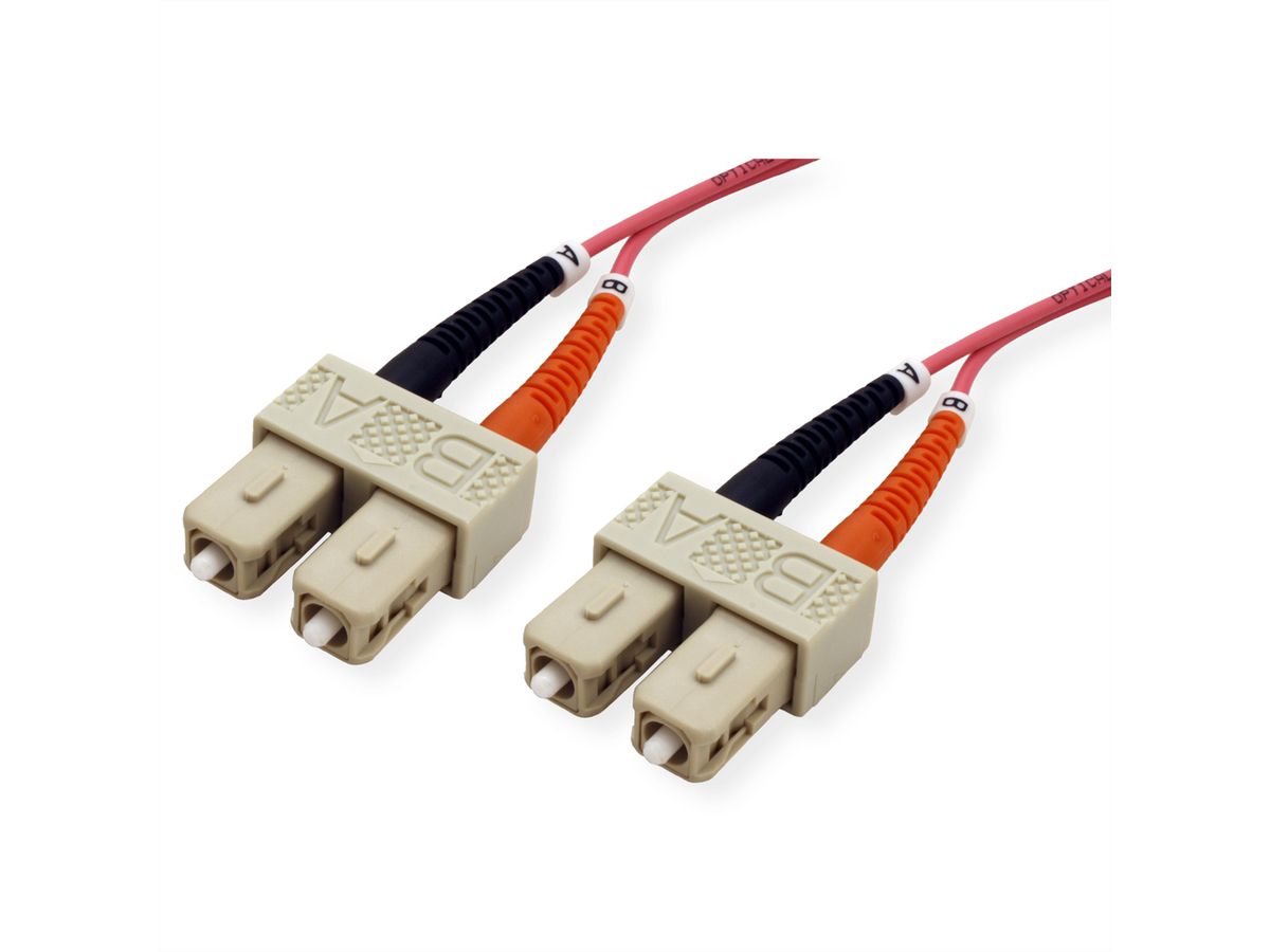 Quality LWL-Kabel duplex 50/125µm OM4 SC/SC, 7,5 m