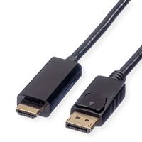 ROLINE DisplayPort Kabel DP - UHDTV, ST/ST, schwarz, 1 m