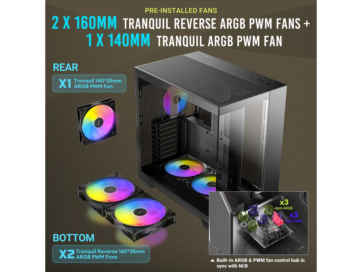 ANTEC Constellation C8 Black PC Gehäuse Full Tower ATX, schwarz