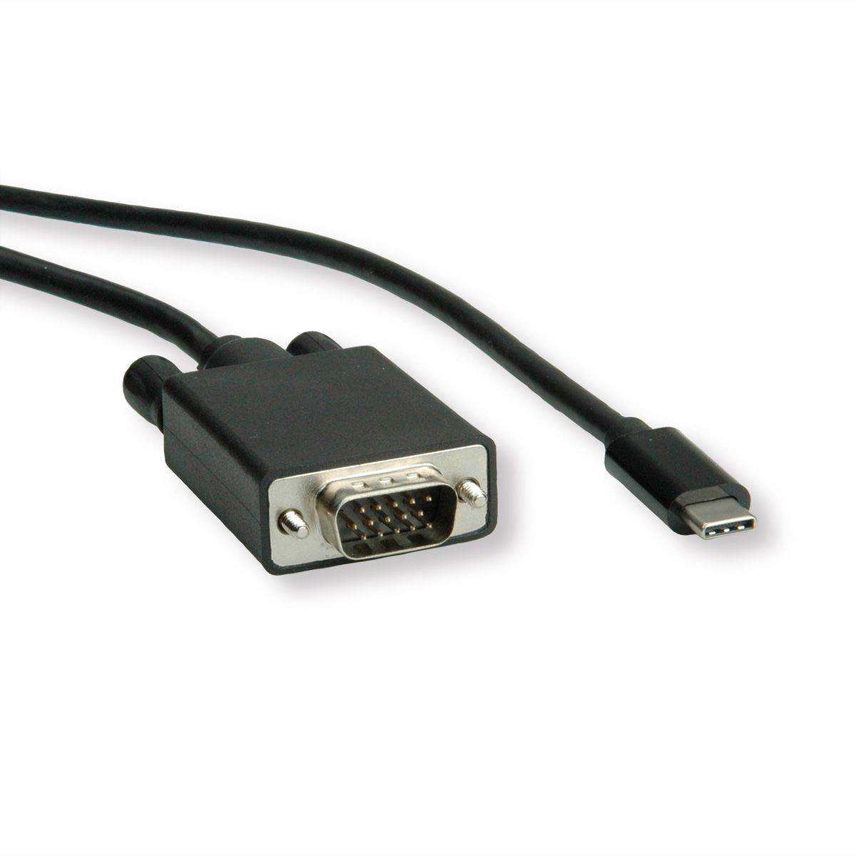 ROLINE USB Typ C - VGA Adapterkabel, ST/ST, 1 m