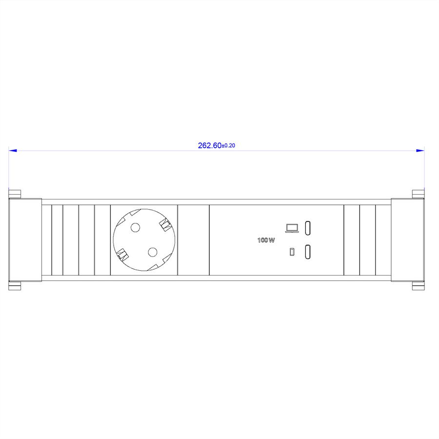 BACHMANN CONFERENCEF M 1xCEE7/3, 1xUSB C/C 100W